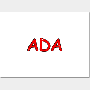 Ada name. Personalized gift for birthday your friend. Posters and Art